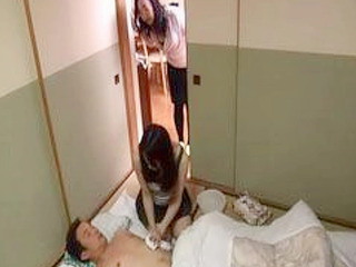 Nippon Wife's Kinky Threesome with her Husband and the Maid Revealed